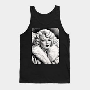 Mae West Black and White Portrait Tank Top